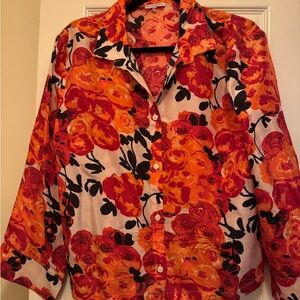 Floral Button-Up Women's Top